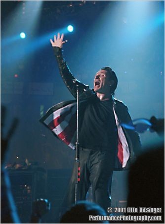 Live concert photo of Bono