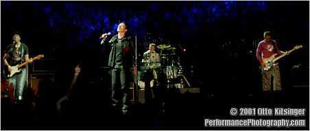 Live concert photo of The Edge, Bono, Larry Mullen Jr, Adam Clayton