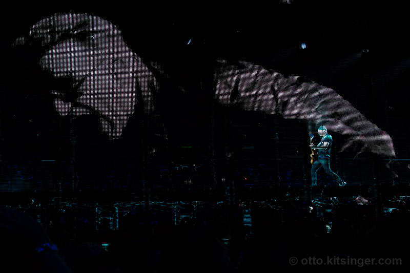 Live concert photo of Bono, The Edge