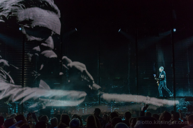 Live concert photo of Bono, The Edge