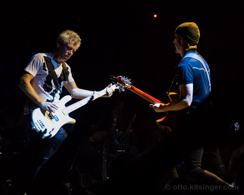 Live concert photo of Adam Clayton, The Edge