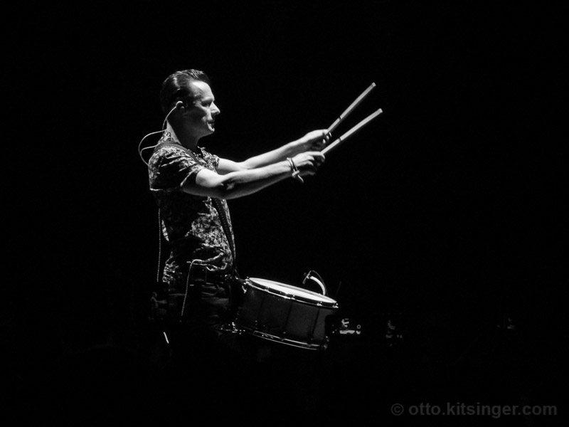Live concert photo of Larry Mullen Jr