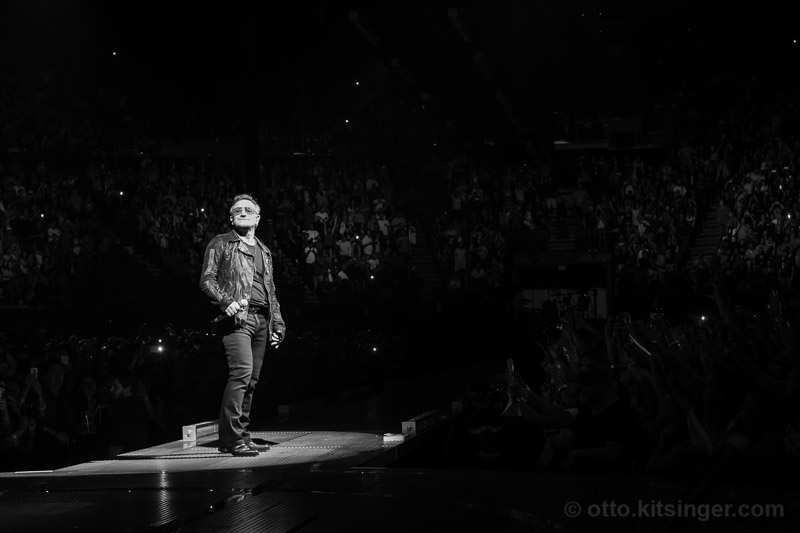 Live concert photo of Bono