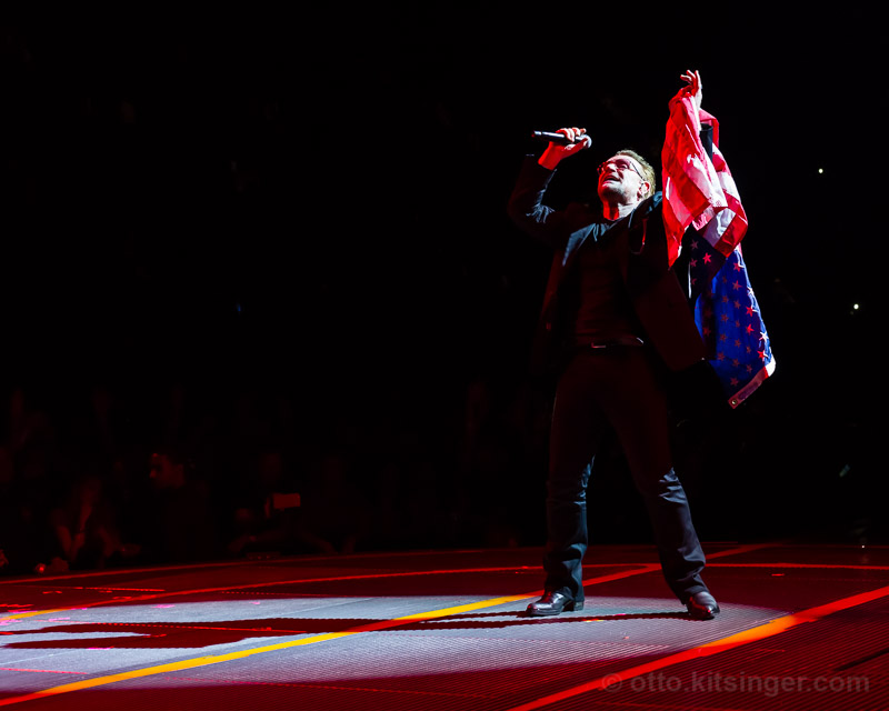 Live concert photo of Bono