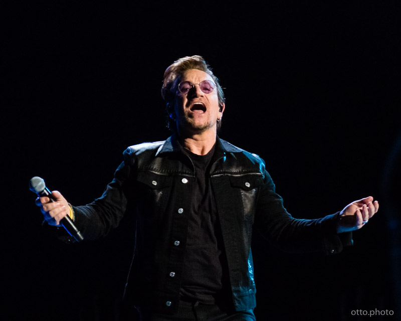 Live concert photo of Bono