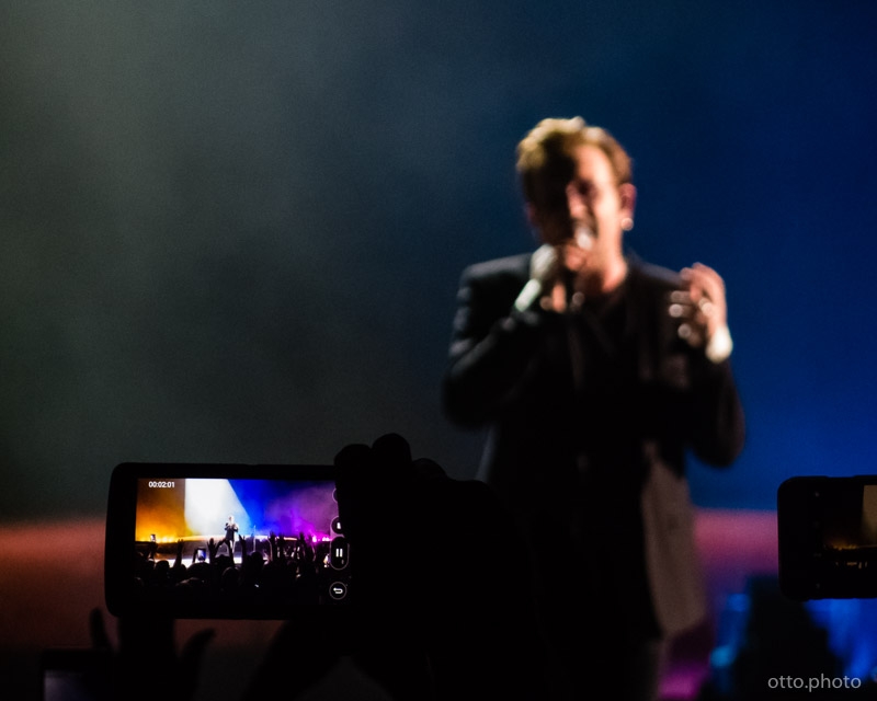 Live concert photo of Bono