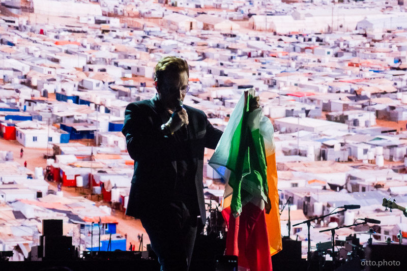 Live concert photo of Bono