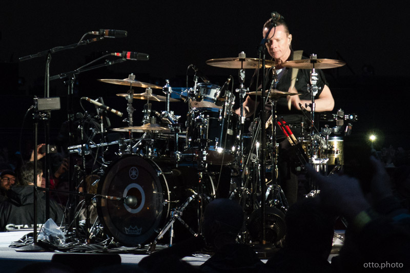 Live concert photo of Larry Mullen Jr