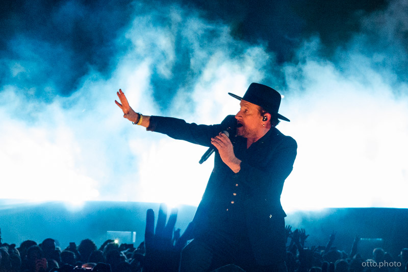 Live concert photo of Bono