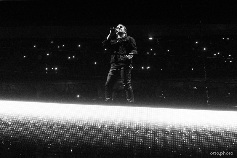 Live concert photo of Bono