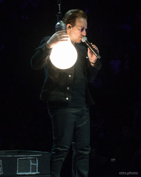 Live concert photo of Bono