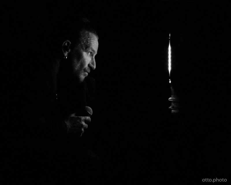Live concert photo of Bono